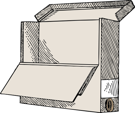 Cardboard Box With A Cardboard 내부