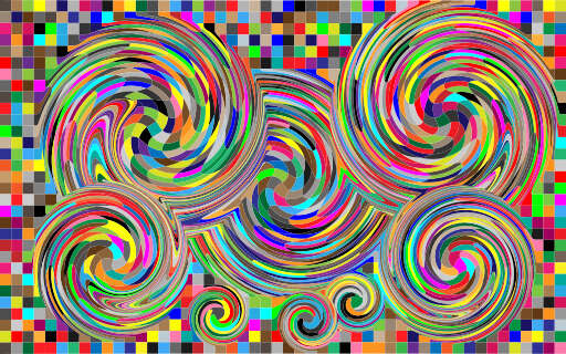 Colorful Abstract Background With Circles And Squares
