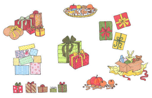 gift toys icon set