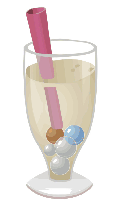 Glass Filled With Chocolate And A Pink Straw로