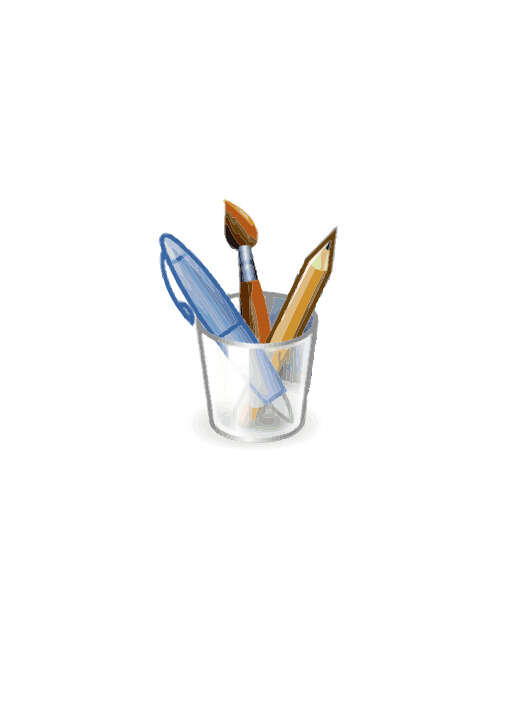 Glass With A Brush And A Brush In It