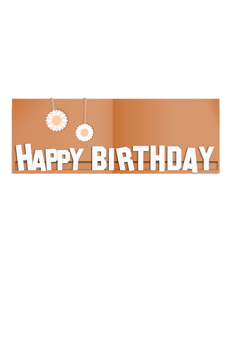 해피 Birthday Card With The Words Happy Birthday On It