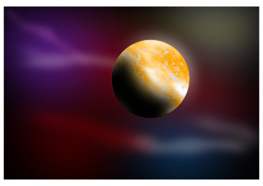이미지 Of A Planet With A Red Background