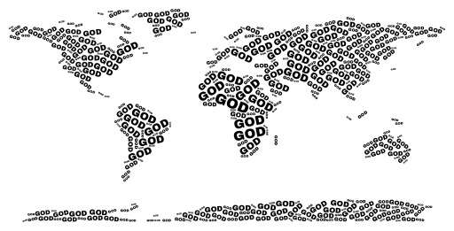 Map Of The World With The Names Of Countries
