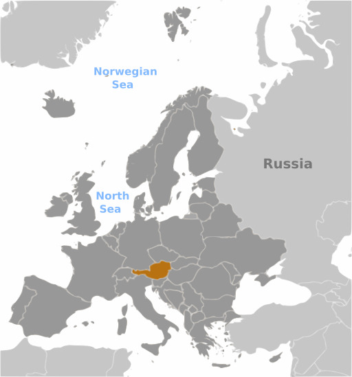 지도 Showing The Location Of The European Countries