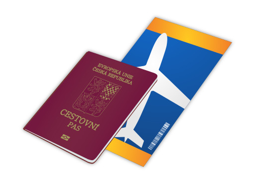 여권 And A Passport On A White Background