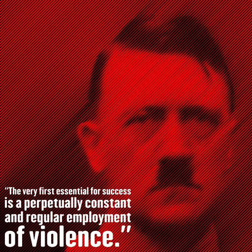 포스터 With The Quote, `The Very Essential Success Is Perpetually Constant Of Violence