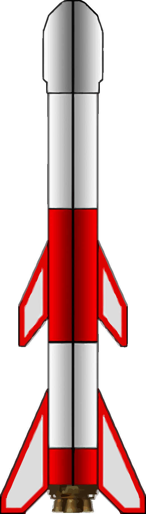 레드 And White Rocket With A White Tail