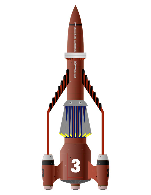 Red Rocket With A Blue And Yellow Stripe On The Side에 대해 자세히 알아보기