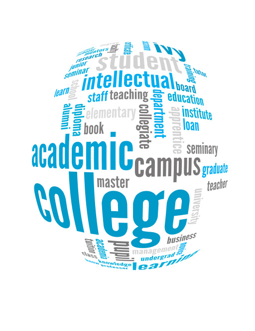 워드 Cloud With The Words Academic And College