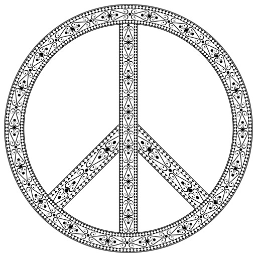 블랙 And White A Peace Sign 4