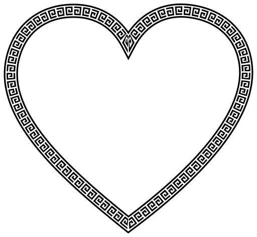Black And White Image Of A Heart