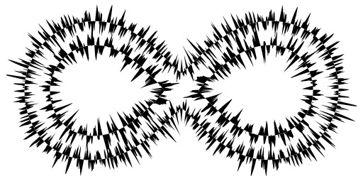 블랙 And White Image Of A Pair Of Fireworks