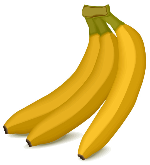 브런치 Of Bananas On A White Background 3