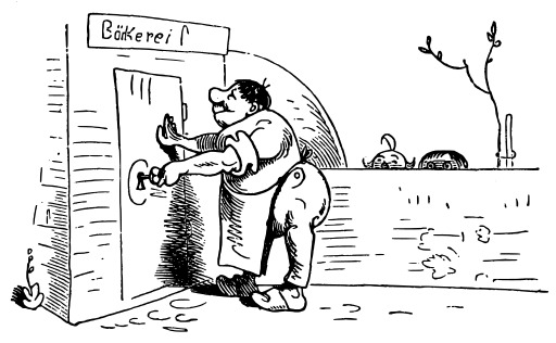 만화 A Man Standing In Front Of A Door
