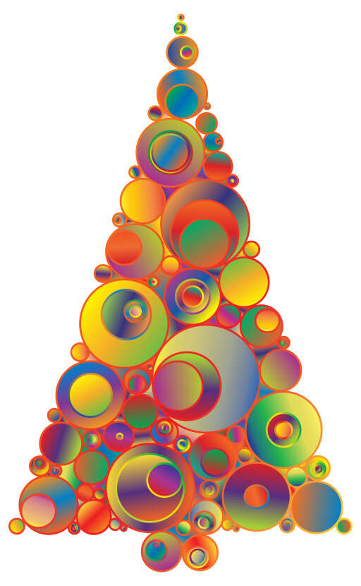 Colorful Christmas Tree With Lots Of Bubbles 5