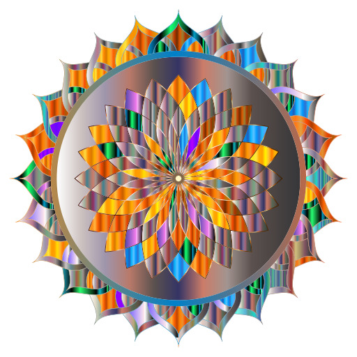 화려한 꽃 With Many Petals Vector 3