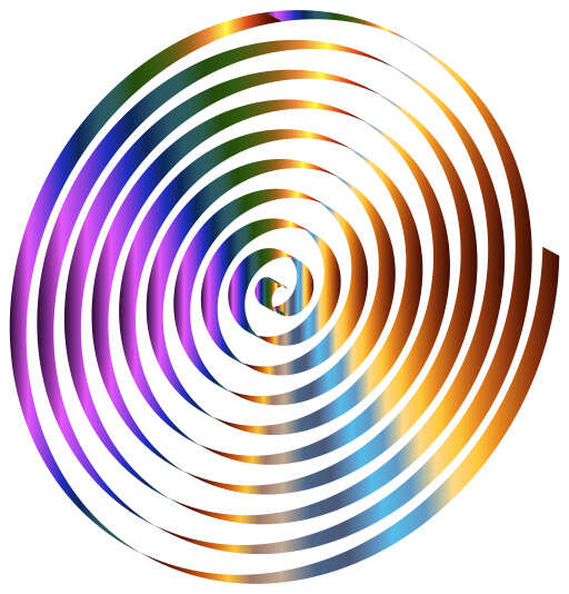 Colorful Spiral Design With A White Background