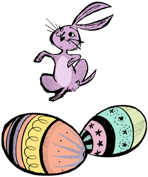 Easter Bunny Jumping Out Of An Egg