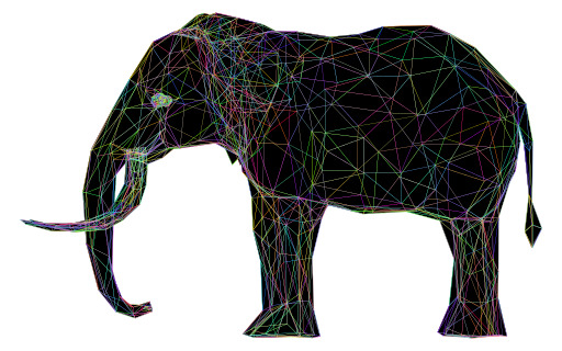 코끼리 Is Shown In The Shape Of A Network