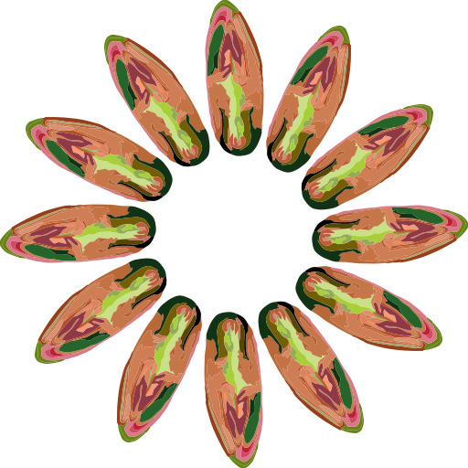 꽃 With Many Petals In The Center