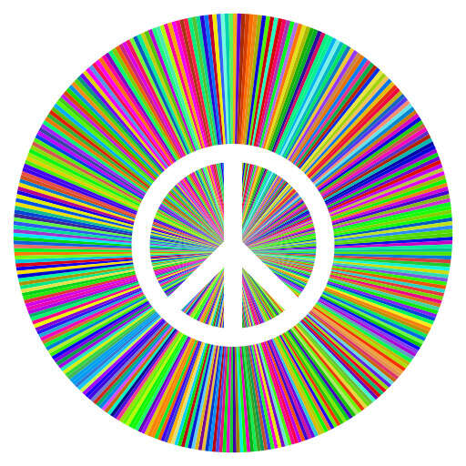 Peace Symbol In A Colorful Circle