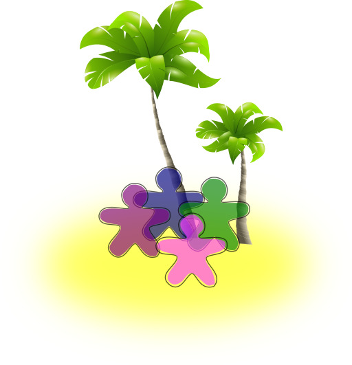 퍼즐 Piece With A Palm Tree On It