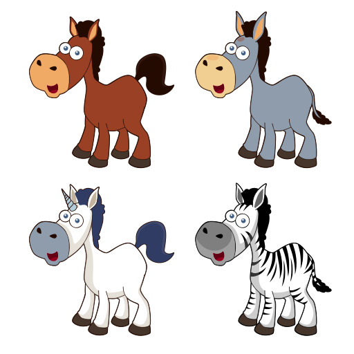 엠에디터 플러그 인 참조:Donkeys With Different Colors