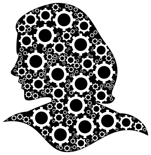 실루엣 Of A Man With Gears In His Head 3