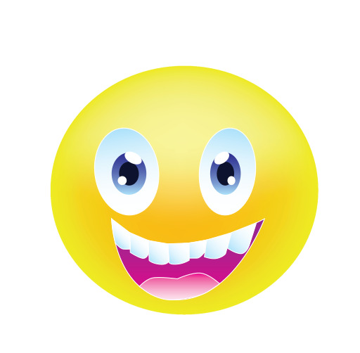 황색 Smiley Face With A Big Smile 3