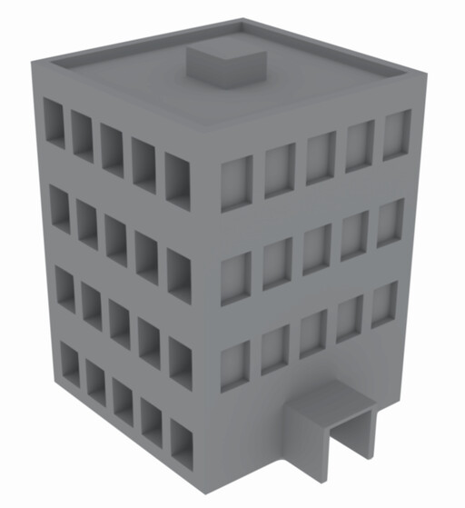 A 건물의 3d 모형