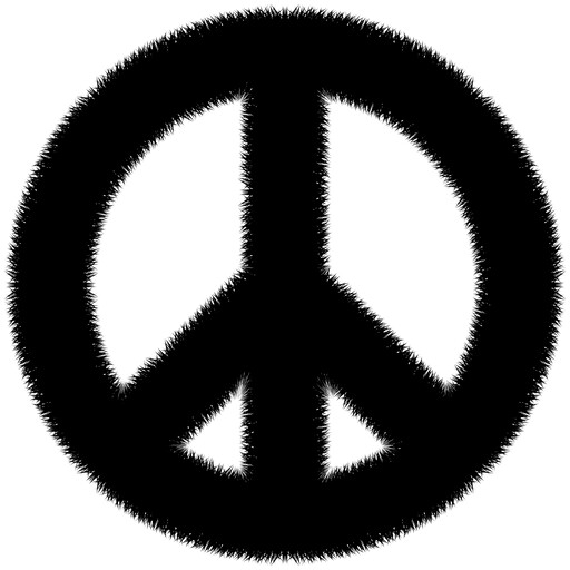 A 검정 과 화이트 이미지 의 A Peace Sign
