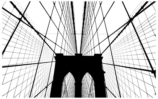 A 검정 과 화이트 이미지 의 The Brooklyn Bridge