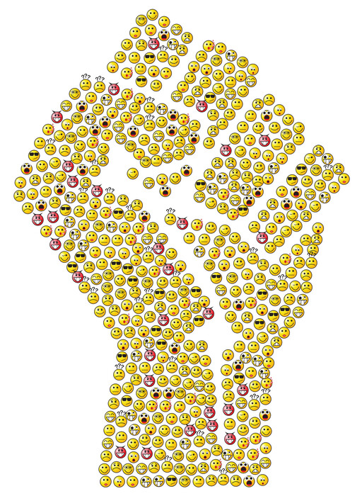 A 나무의 모양에 미소 얼굴의 Bunch(1)