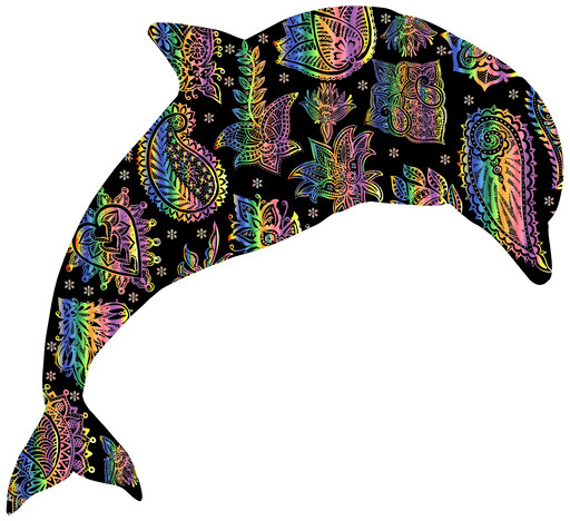 A Dolphin 와 a 다채로운 패턴 에 그것 S 백(1)