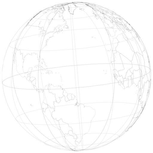 A Drawing Of A Globe On A White Background