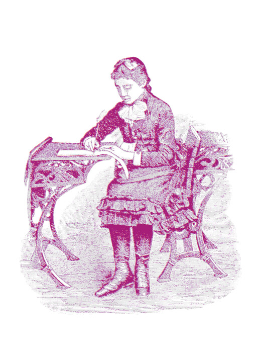 A 그림 의 a 여성 sitting 에 a 의자