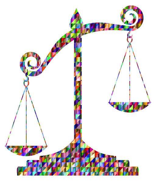 a detailed description of the scales of justice