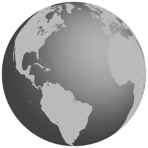 A Gray And White Globe On A White Background