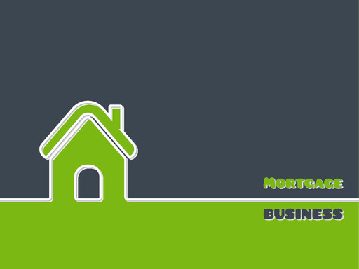 The Words Mortgage 비즈니스를 가진 녹색 집 에 그것