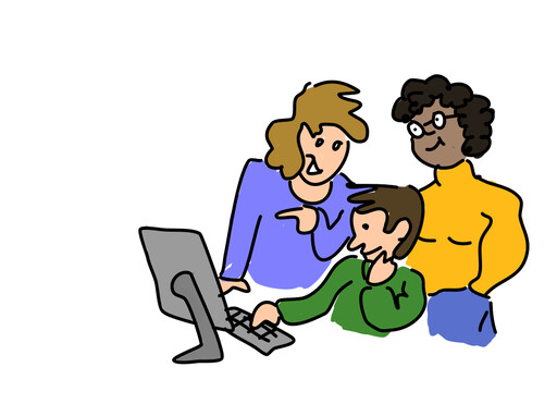 A Group 의 사람들 Working 에 A 노트북