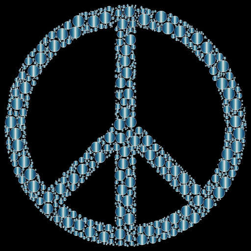 A Peace Sign Made Up Of Circles(7)