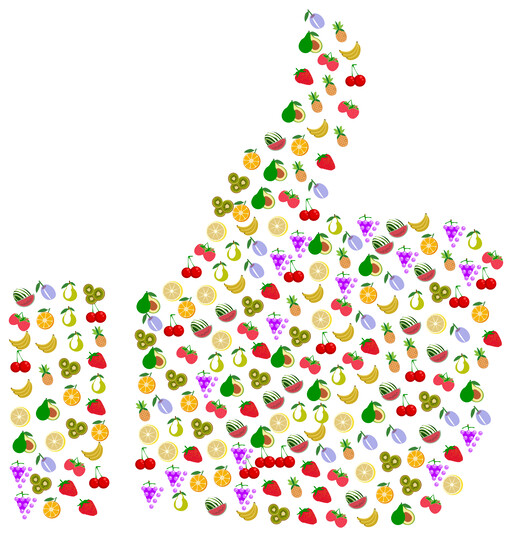 A Pyramid Made Up 의 과일 과 야채
