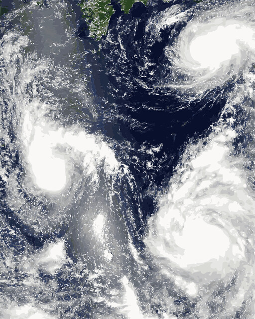 Tropical Cyclone의 위성 위성 이미지