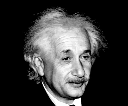 Albert Einstein S 유명한 Quote 에 A 검정 배경