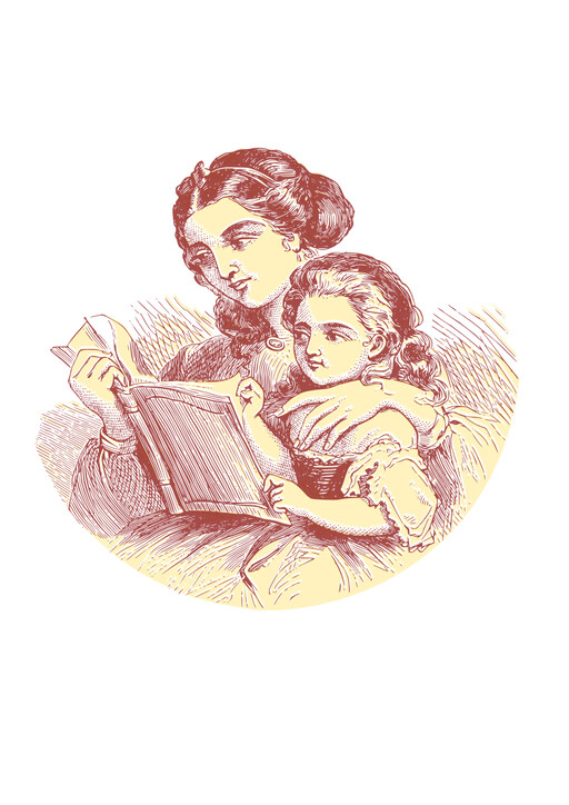 An Illustration 의 A 어머니 독서 에 그녀의 Child(2)