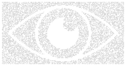 A Circle의 이미지는 작은 백색 점의 위로 만듭니다