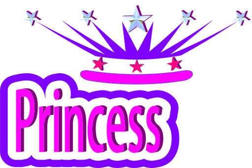 The Word Princess 와 A Crown 에 상단 의 그것