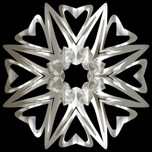 Snowflake 만든 아웃 의 화이트 리본