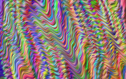A Multicolored Background With Wavy Lines